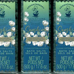 Aromatherapy Sunshine Clean Cotton Bath Salts (Set of 3)